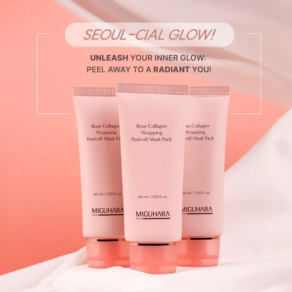 [ MIGUHARA ] Rose Collagen Wrapping Peel-off Mask Pack 60ml / 2.02 fl.oz