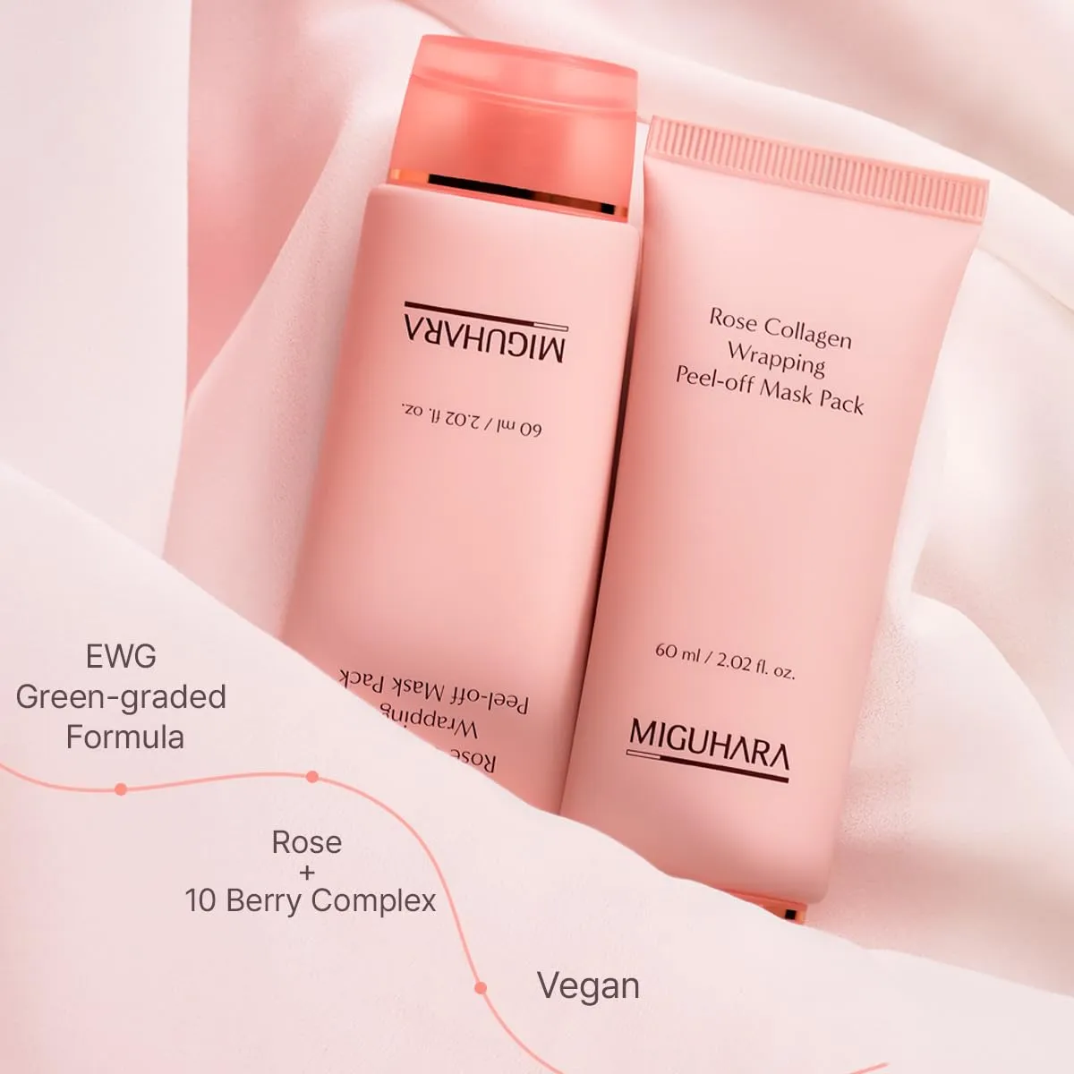 [ MIGUHARA ] Rose Collagen Wrapping Peel-off Mask Pack 60ml / 2.02 fl.oz