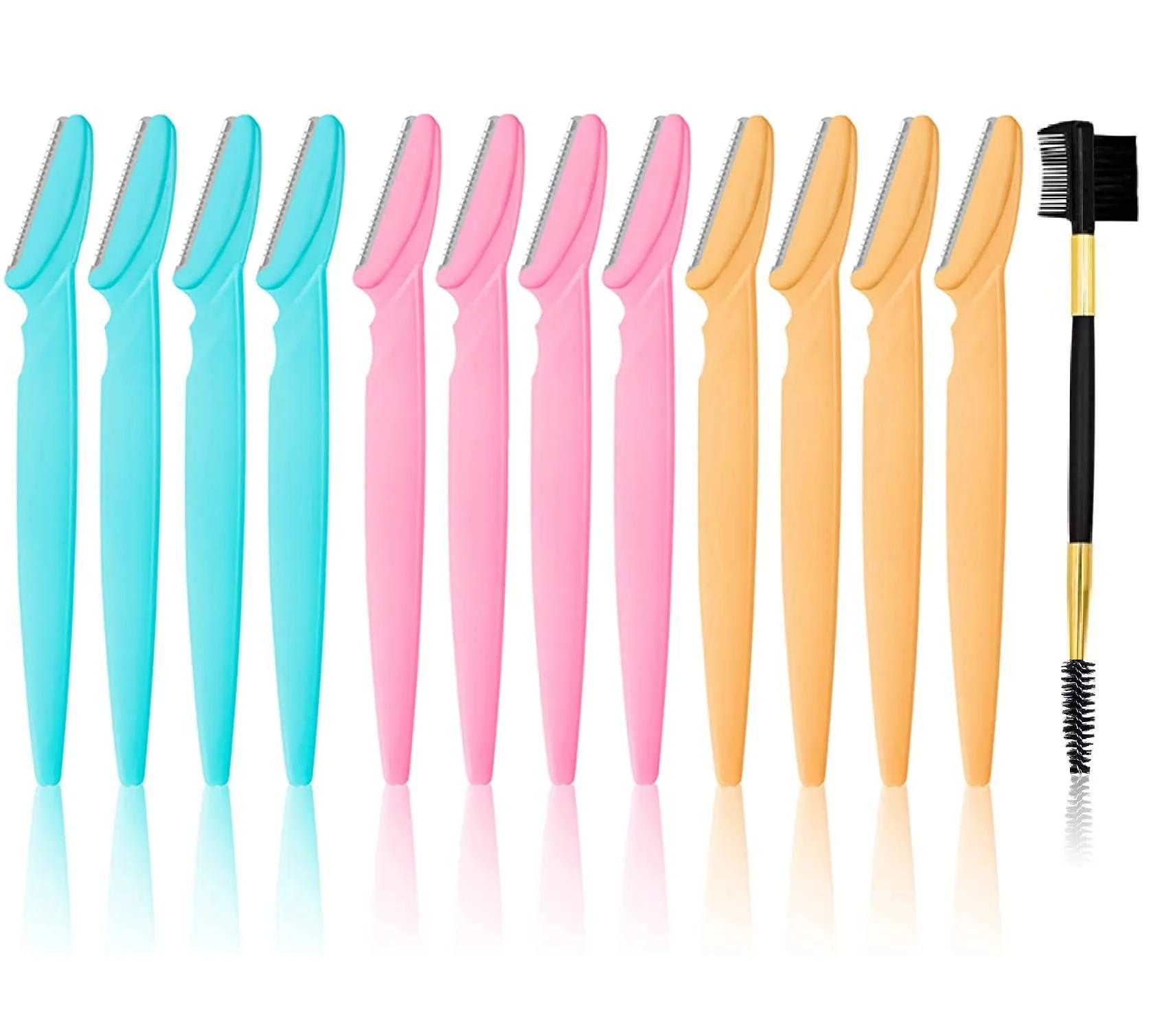 12PCS Face Razor Dermaplaning Blades for Face Eyebrow Razor Facial Hair Remover Face Razors, Exfoliating Dermaplaning Tool Blades Shaver Trimmer Shaper for Women and Men 12