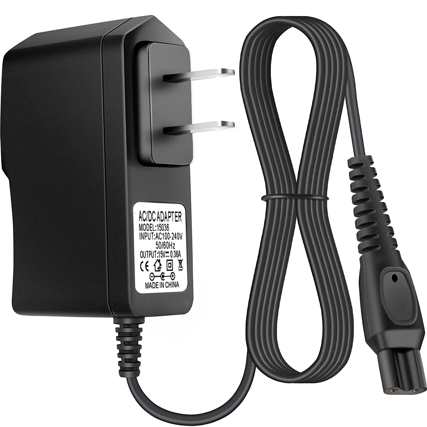 15V Replacement Shaver Charger Replacement Charger Cord Portable Adapter Universal Replace Charger Cord Compatible with Philips HQ8505 Norelco Electric Shaver