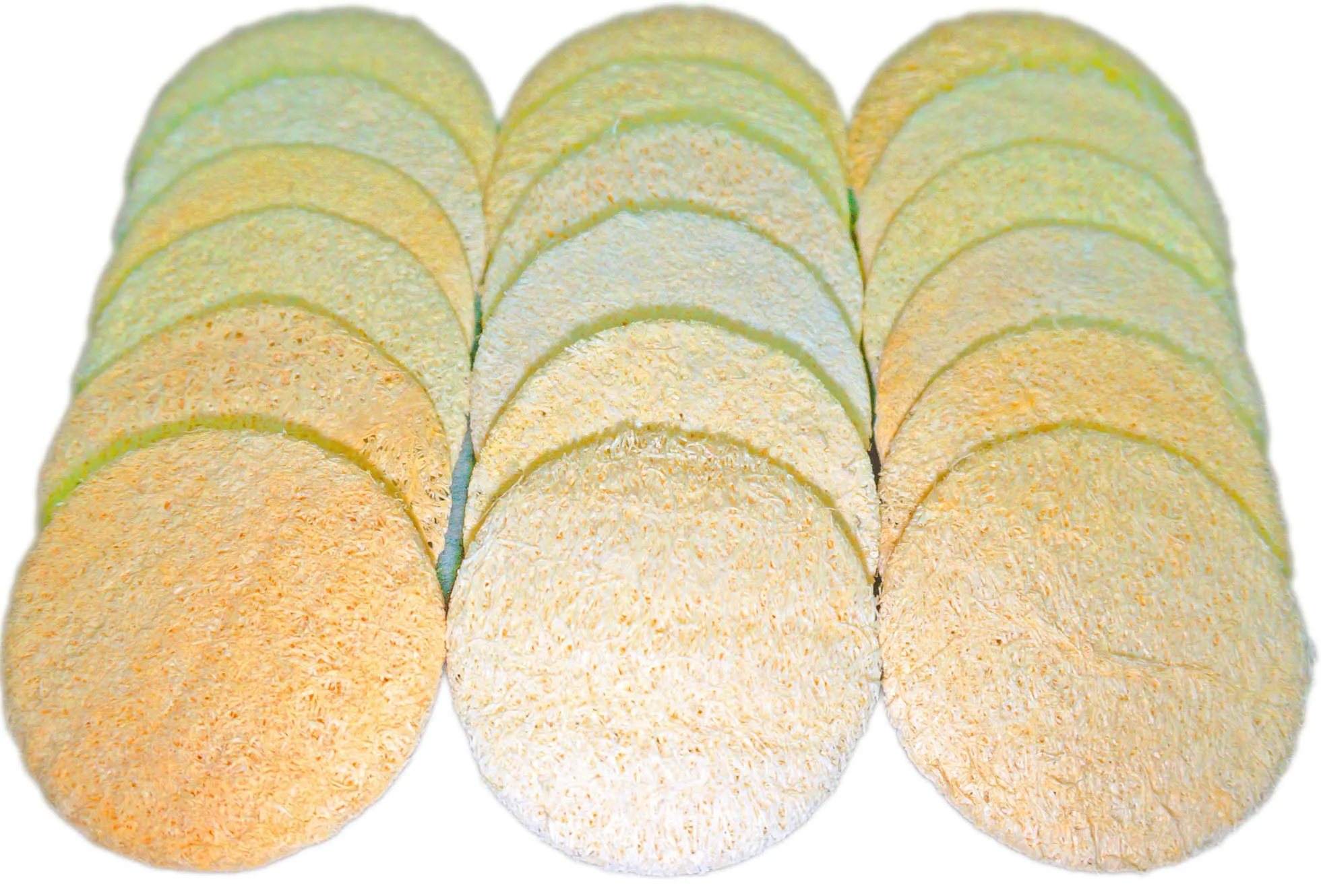18 Pack Natural Loofah Sponge Exfoliating Face Pads - Facial Body Scrubbers Pad - When Bath Shower and Spa - Loofa Sponges Brush Scrub - Bulk Loofahs Scrubber - Cleansing Skin For Women and Men