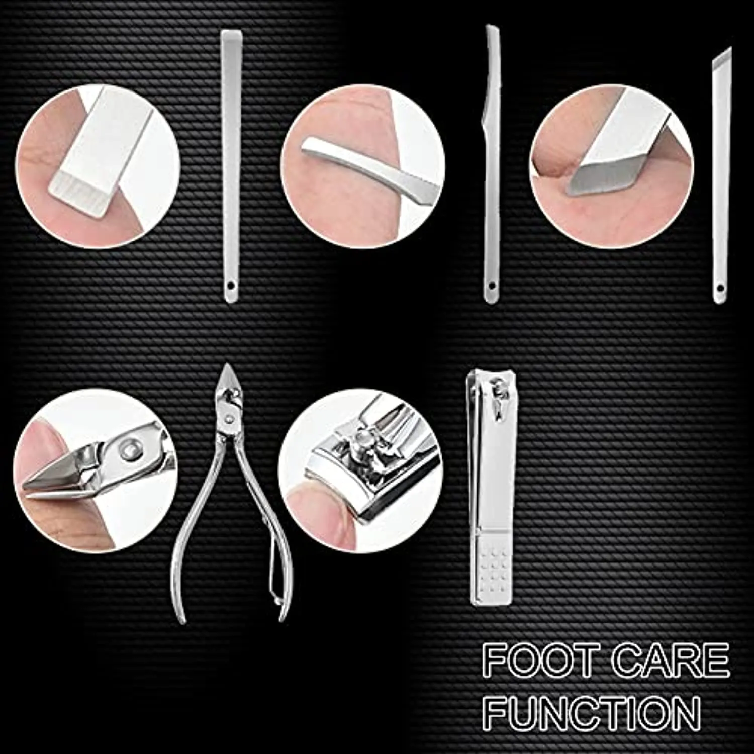 19-Piece Set Nail Clippers Set Manicure Set-Stainless Steel Pedicure Kit, Nail Care Toenail Clippers Fingernail Clippers, Personal Care for Women Men