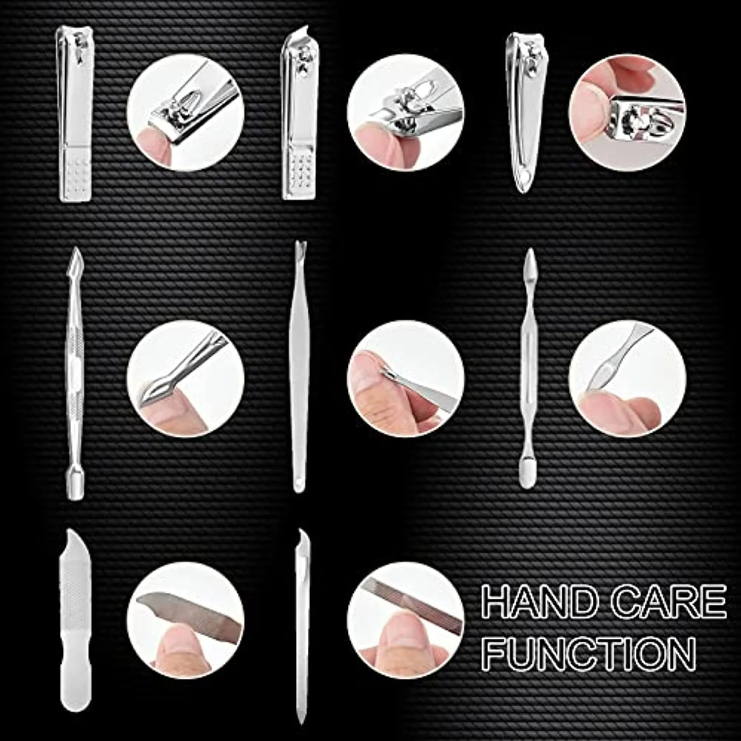 19-Piece Set Nail Clippers Set Manicure Set-Stainless Steel Pedicure Kit, Nail Care Toenail Clippers Fingernail Clippers, Personal Care for Women Men