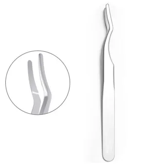 1PC Stainless Steel Makeup False Eyelashes Clip Curved Tweezer Picking Tool Blackhead Remover Extractor Needle Toe Finger Nail File Cleaner (B style) B style