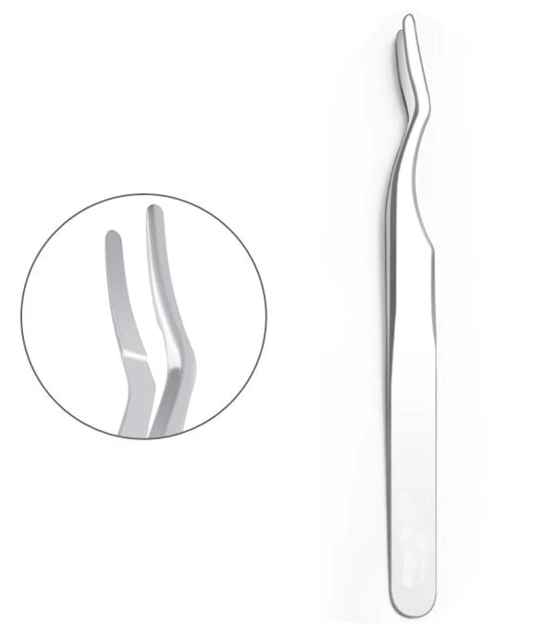 1PC Stainless Steel Makeup False Eyelashes Clip Curved Tweezer Picking Tool Blackhead Remover Extractor Needle Toe Finger Nail File Cleaner (B style) B style