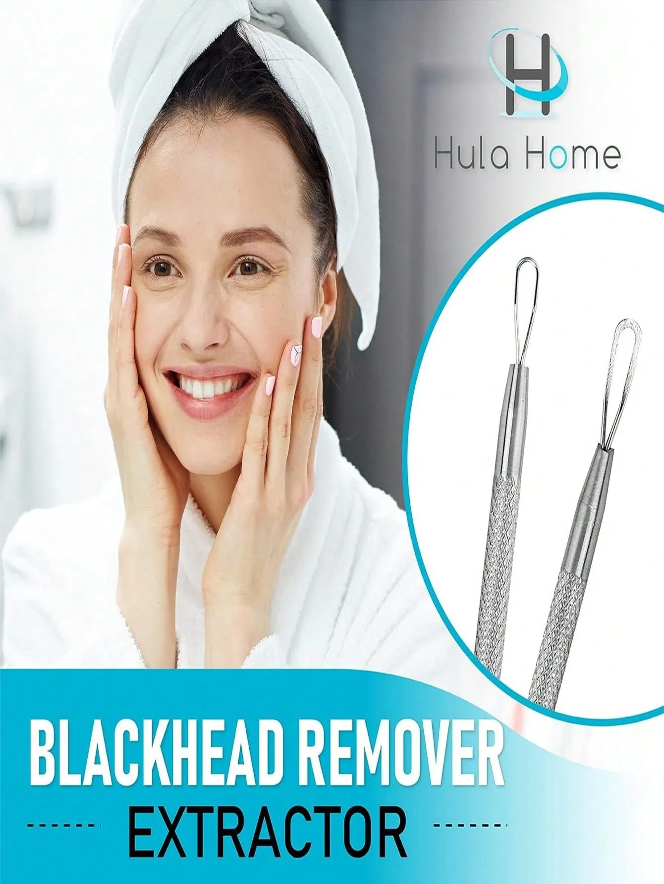 1pc Stainless Steel Pimple Extractor, Acne Remover, Fat Granules And Blackhead Needle, Whitehead Blemish Popping Skin Cleaning Tool With Double Headed