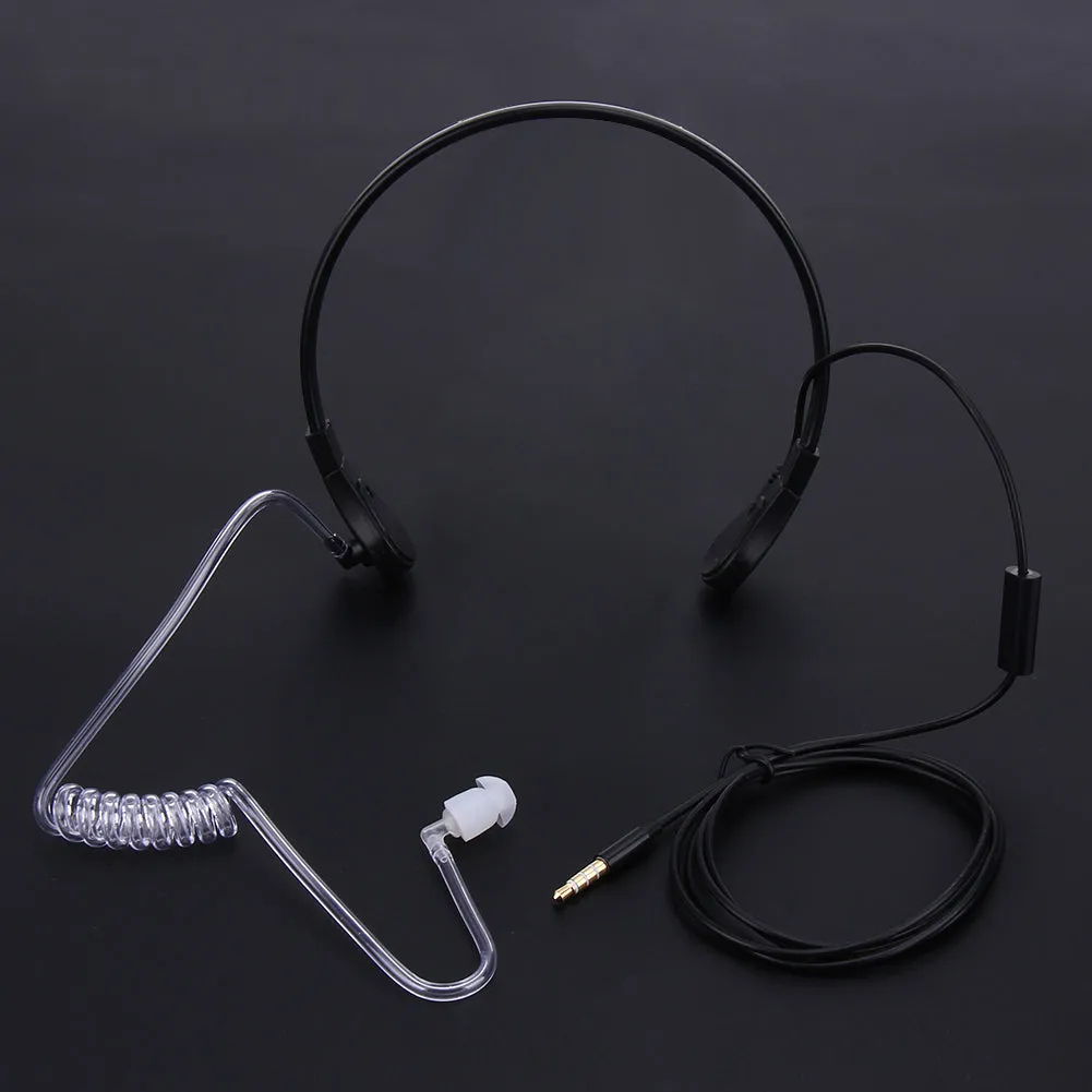 1pin 3.5mm Throat Mic Microphone Covert Acoustic Tube Earpiece Headset For Samsung/HTC/LG/Blackberry/MOTORO Smart Phone Earphone