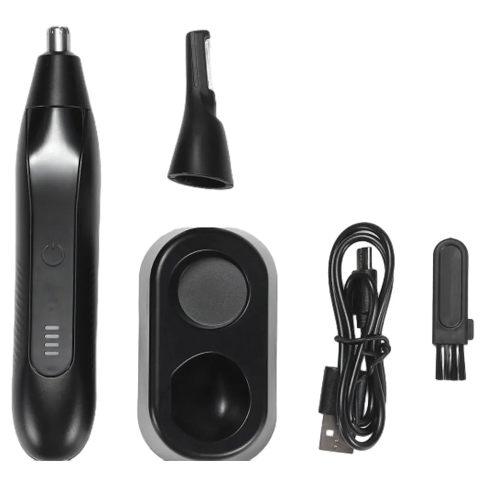 2-in-1 Electric Nose Hair Trimmer For Men Replaceable Eyebrow Body Hair Clipper