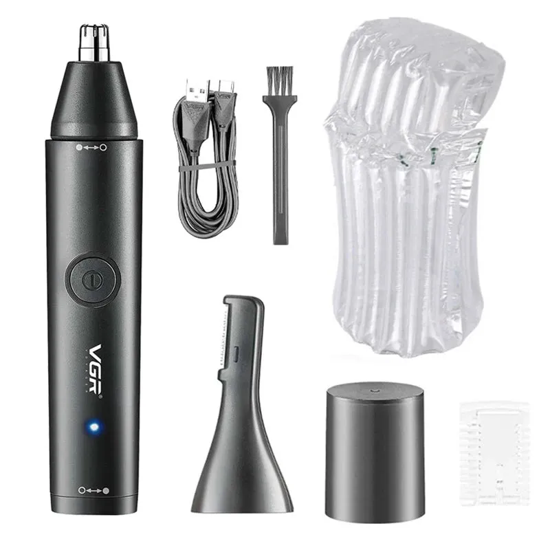 2-in-1 Rechargeable Washable Nose & Ear Hair Trimmer - Grooming Tool