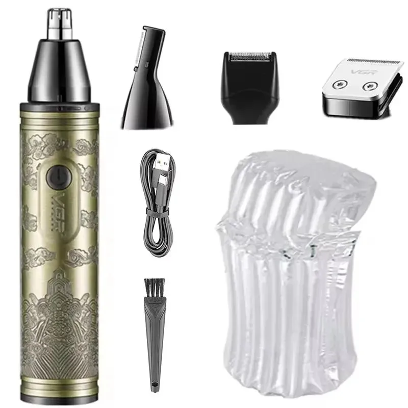 2-in-1 Rechargeable Washable Nose & Ear Hair Trimmer - Grooming Tool