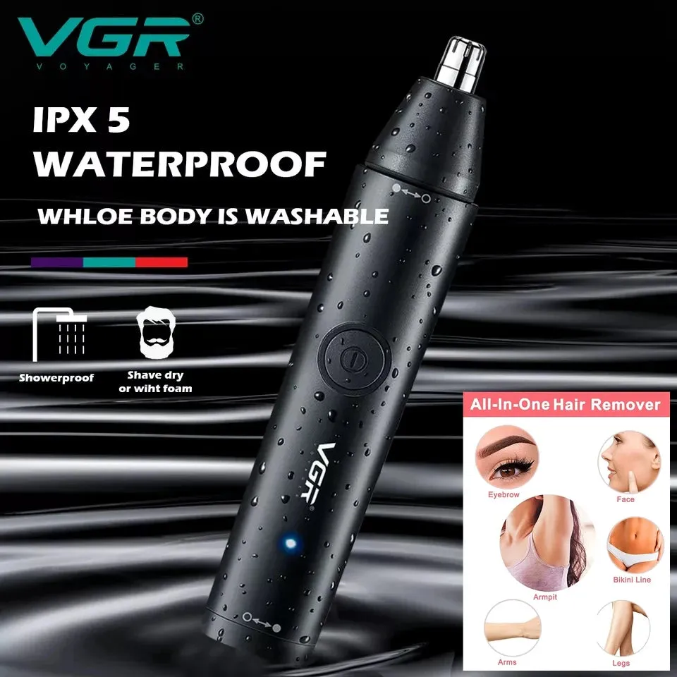 2-in-1 Rechargeable Washable Nose & Ear Hair Trimmer - Grooming Tool