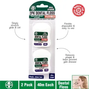2 Pack Dental Floss - 40m