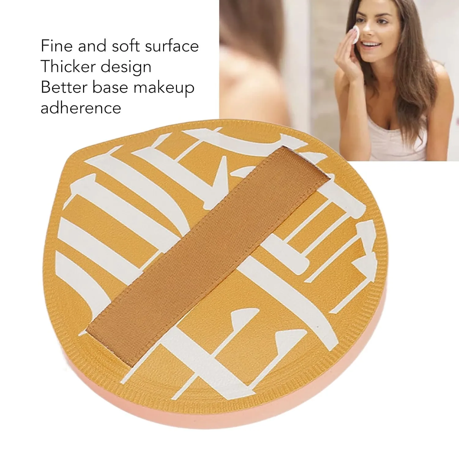 2 Pcs Triangle Powder Puff Powder Puff Sponge Ultra Soft Wet Dry Portable Thickening Good Resilience Pressed Powder Puff for Makeup,Setting Powder Puff for Make Up (Yellow)