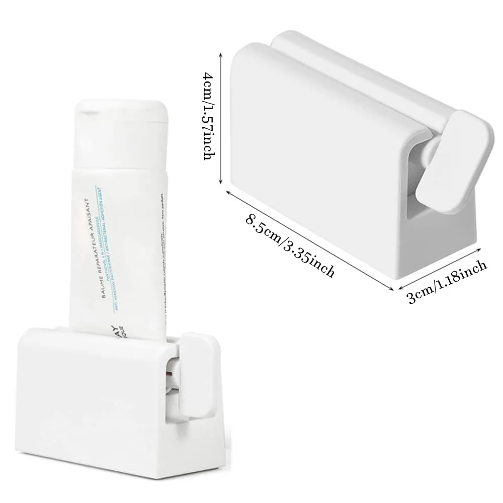 2 Pieces Toothpaste Squeezer,Rolling Tube Toothpaste Squeezer Toothpaste Seat Holder Stand Rotate Toothpaste Dispenser for Bathroom
