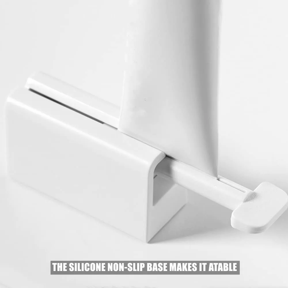 2 Pieces Toothpaste Squeezer,Rolling Tube Toothpaste Squeezer Toothpaste Seat Holder Stand Rotate Toothpaste Dispenser for Bathroom