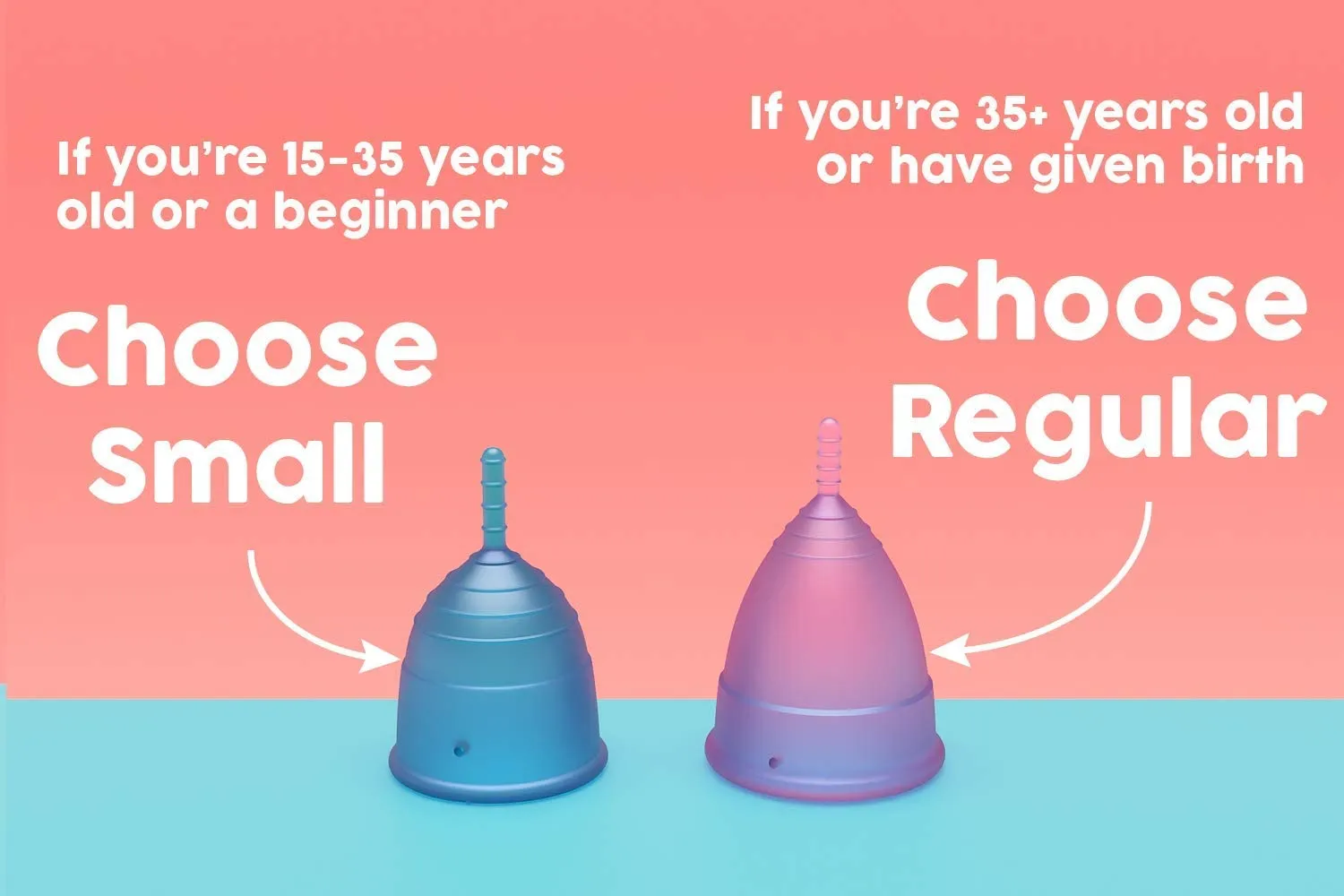 2 Regular Hun Menstrual Cups with Canvas Bag, Reusable and Comfortable Medical Grade Silicone, Wear for 12 Hours, Sustainable Period Cup M (Pack of 2)