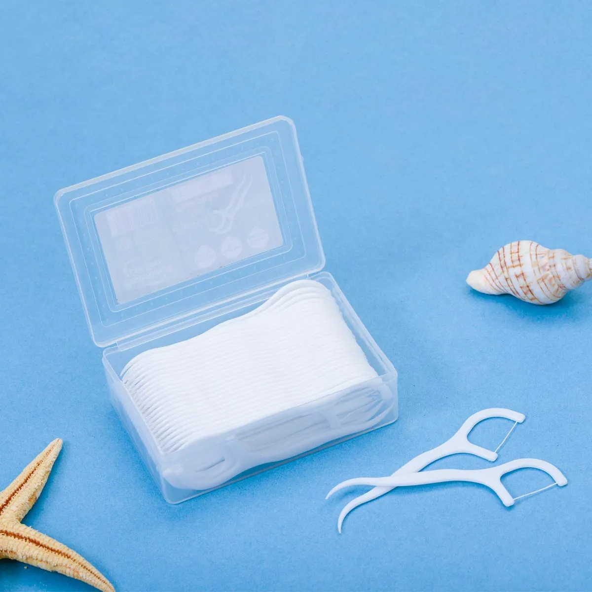 200 Pcs Dental Floss Sticks 2 in 1 Dental Floss Picks Tooth Picks Sticks Plastic, High Toughness Tooth Floss Picks Teeth Cleaning with 4 Portable Storage Cases for Travel White 50 Count (Pack of 4)