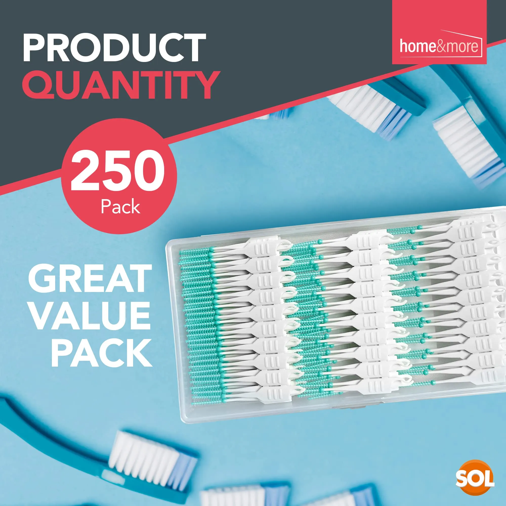 250pcs Dental Picks | Silicone Floss Sticks Dental | Tooth Floss Picks | Teeth Floss Sticks | Dental Floss Brush | Toothpicks Plastic | Toothpicks | Tooth Floss Brush | Between Teeth Cleaning Brushes