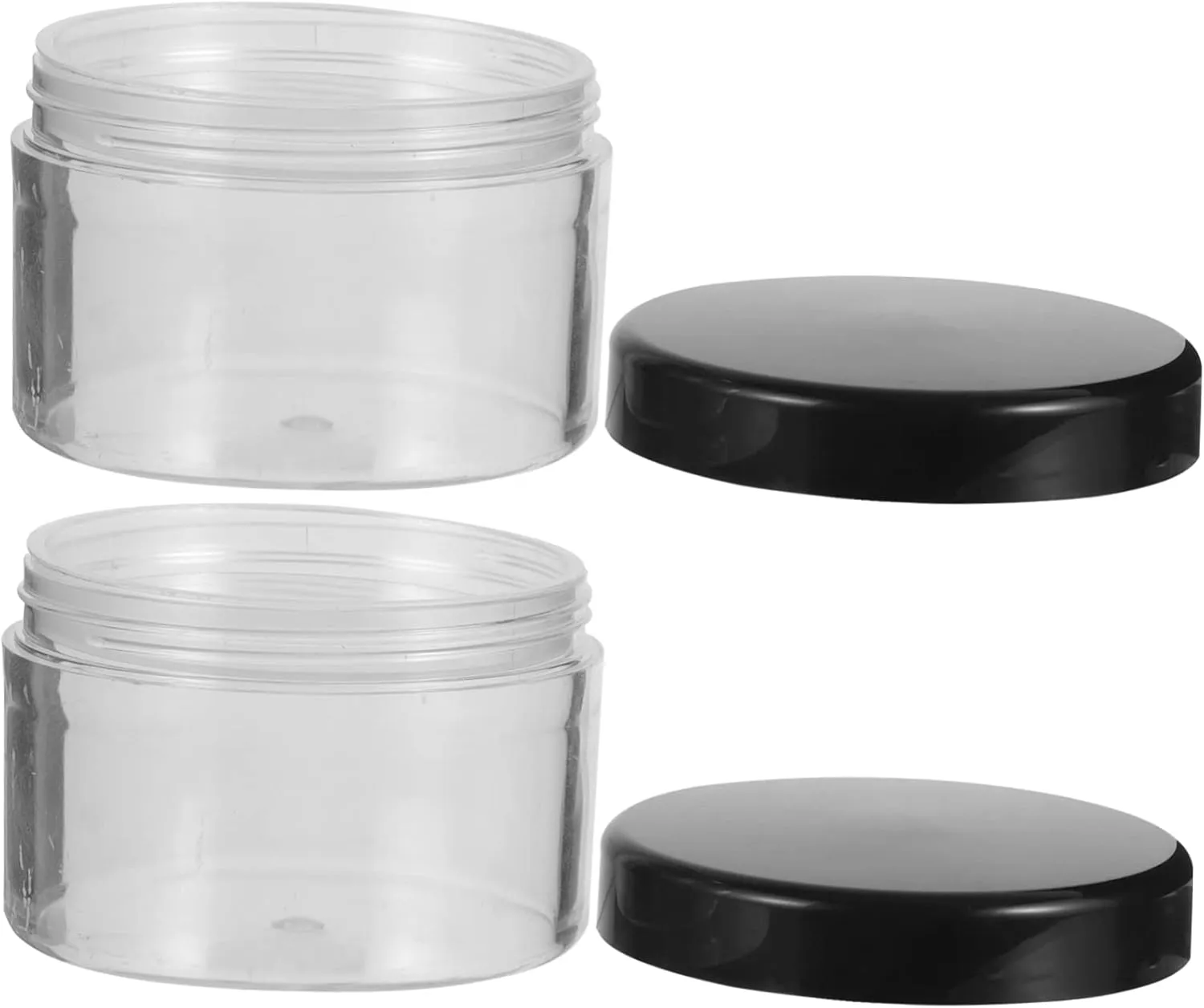 2pcs Plastic Loose Powder Containers Sieve for Makeup Portable Blusher Jars for Travel Versatile Cosmetic Jars for Body and Talc Powders