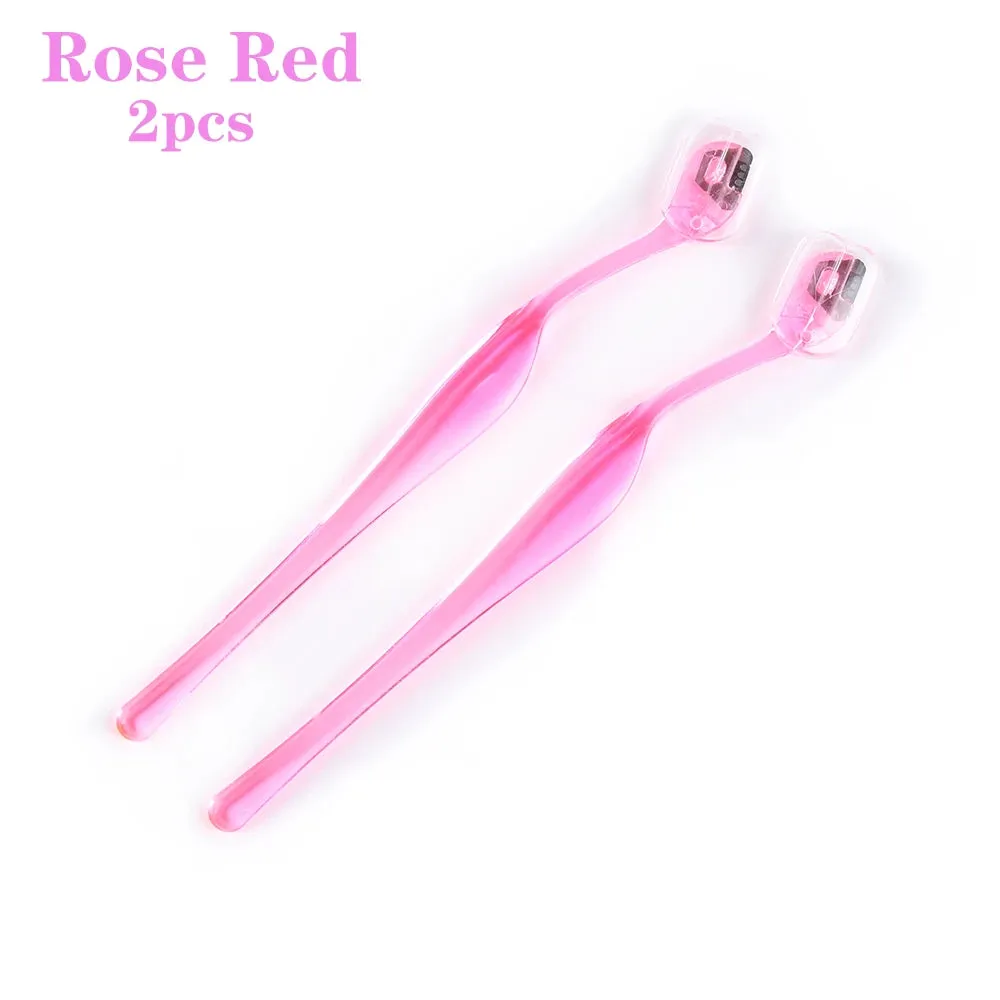 2Pcs Portable Makeup Eye Brow Razor
