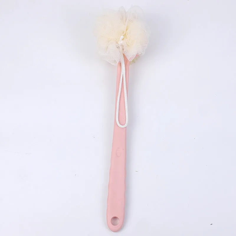 3 Pack 2-in-1 Dual-Sided Long-Handled Bath Brush with Loofah Sponge, HG0032