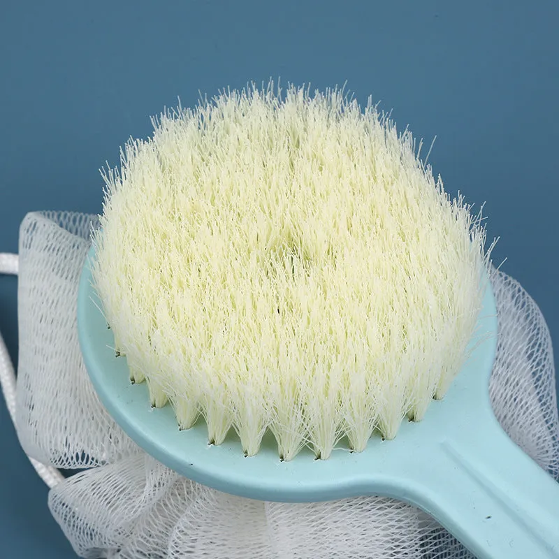 3 Pack 2-in-1 Dual-Sided Long-Handled Bath Brush with Loofah Sponge, HG0032