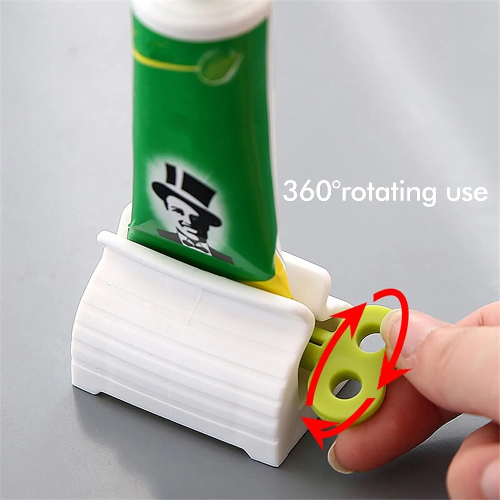3 Pieces Toothpaste Tube Squeezer, Plastic 40 x 54 x 36mm Turn Easily Toothpaste Roller Squeezer Toothpaste Seat Holder for Bathroom…