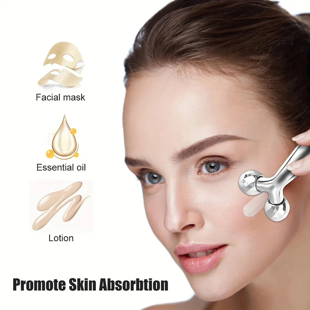 360 Degrees Rotating Y Shape Roller Massager Thin Face Body Slimming Shaping Muscles Relaxation Wrinkle Remover Facial Massager Tools