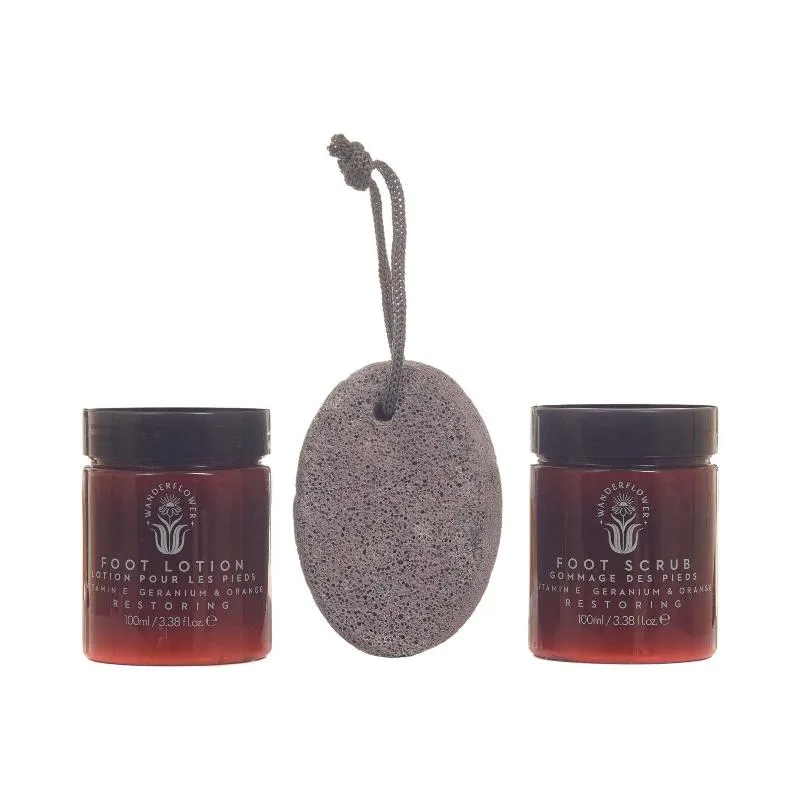 3pc Foot Revival Lotion   Scrub Set - Geranium & Orange