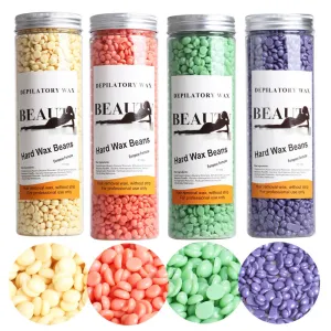 4 kinds 450g Hot Film Hard Wax Beans No Strip Depilatory Hot Film Hard Wax Pellet Waxing Bikini Hair Removal Bean #613