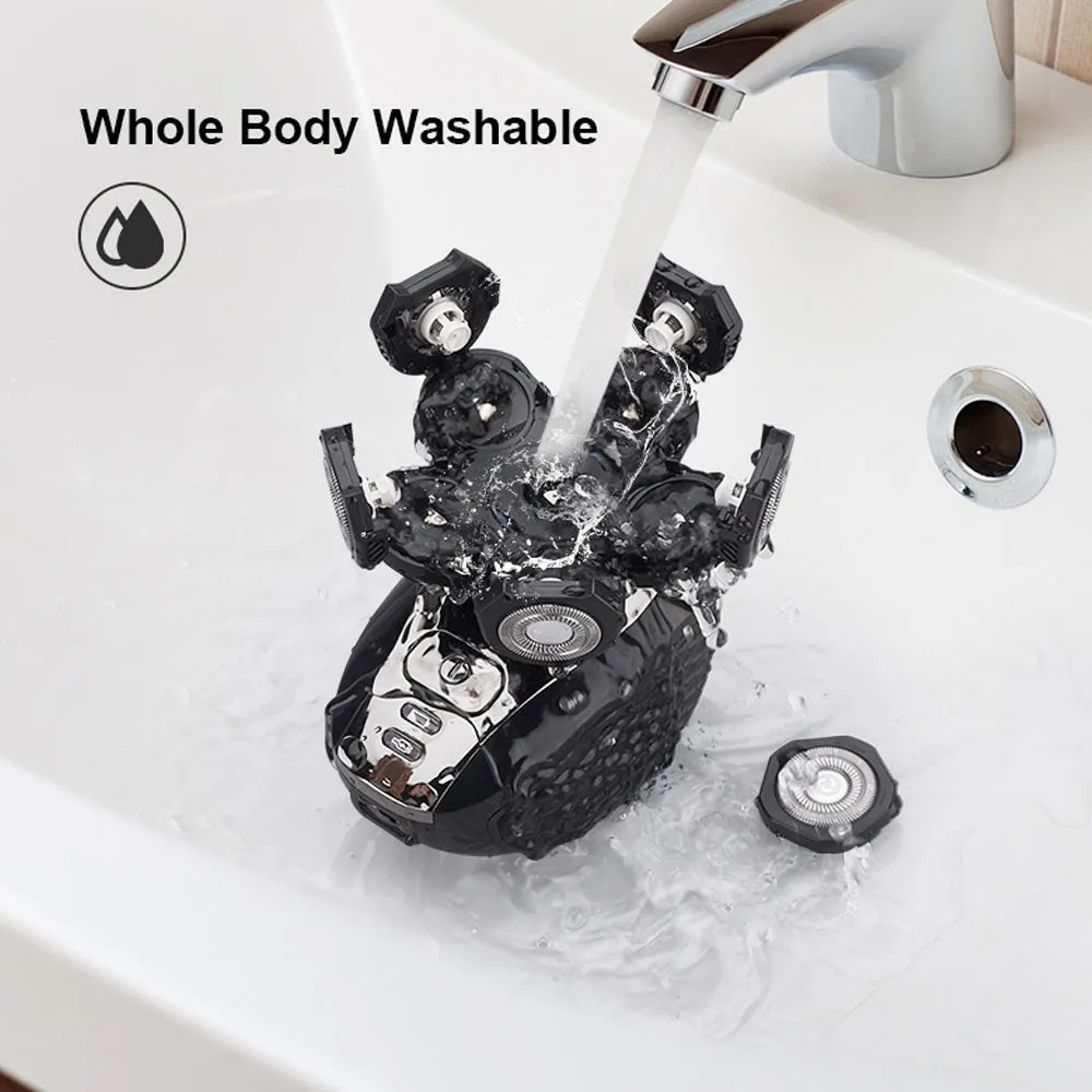 4D 6 Heads 5 In 1 Mini Waterproof Electric head Shaver