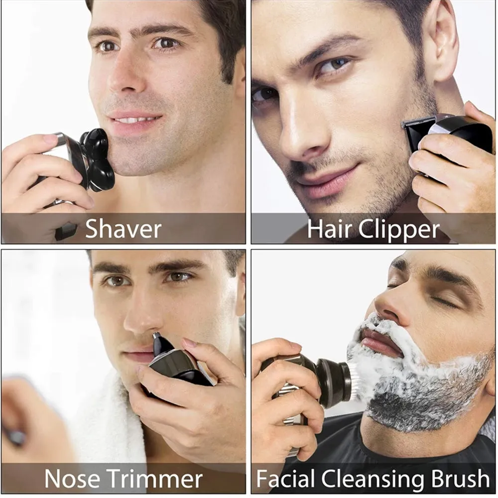4D 6 Heads 5 In 1 Mini Waterproof Electric head Shaver