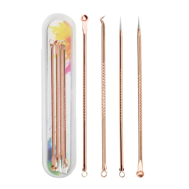 4PCS Acne Blackhead Remover Kit - Pore Cleanser Tools