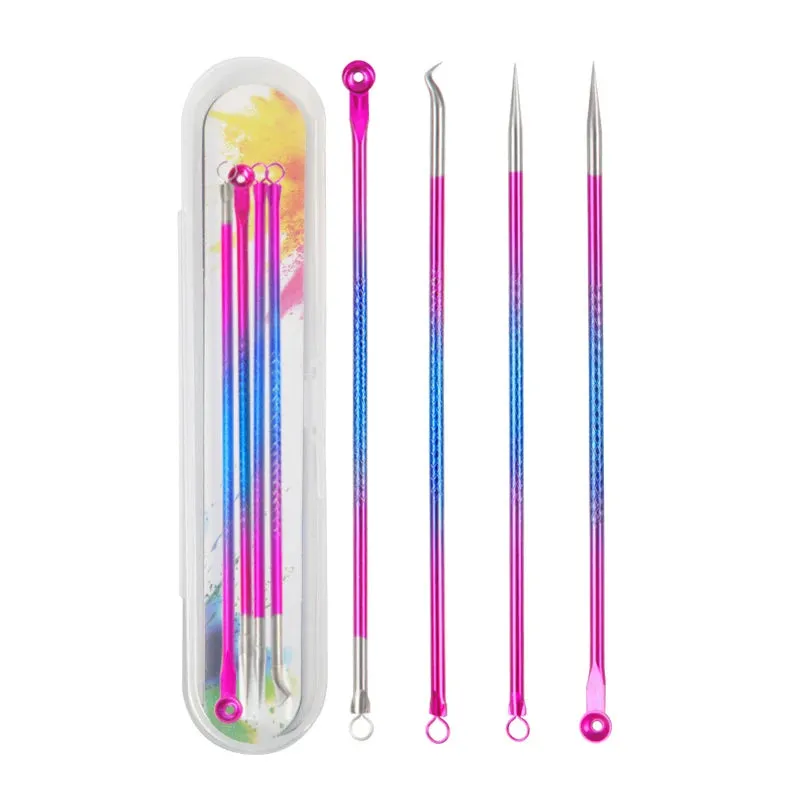 4PCS Acne Blackhead Remover Kit - Pore Cleanser Tools