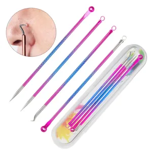 4PCS Acne Blackhead Remover Kit - Pore Cleanser Tools