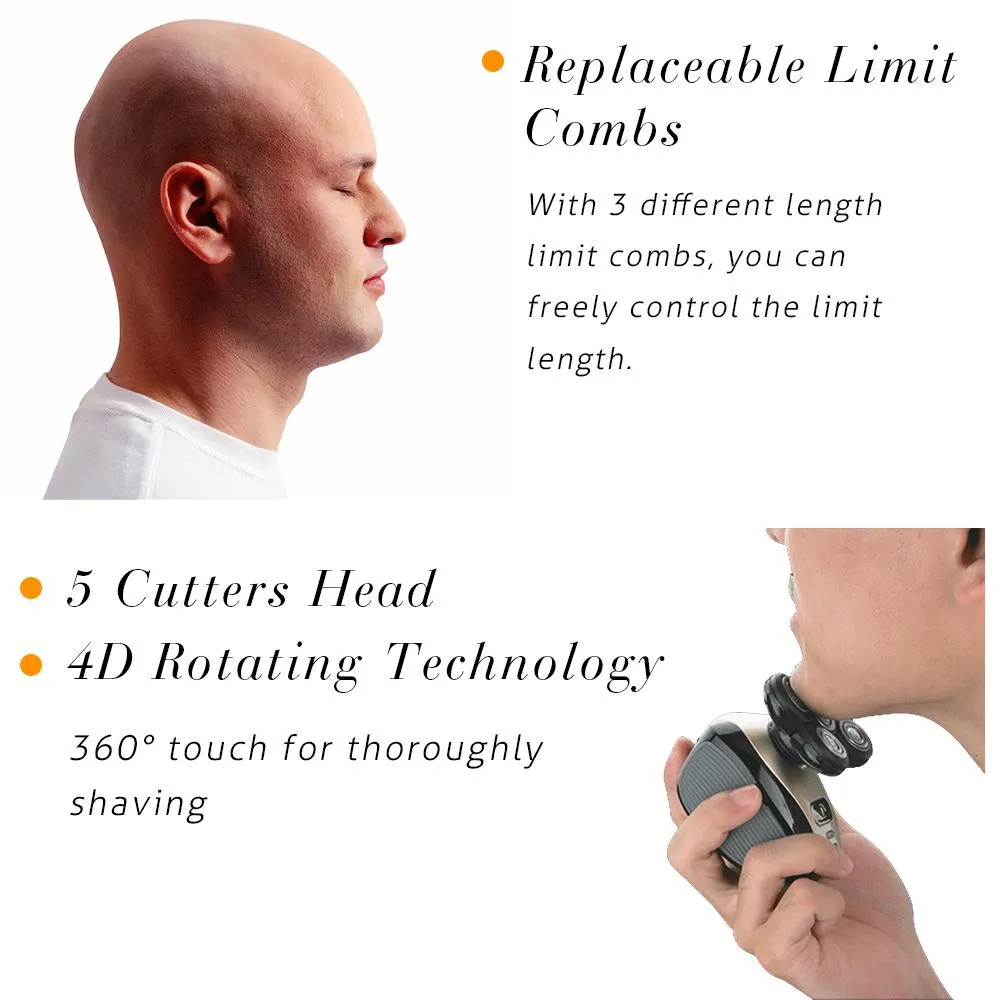 5 In 1 Men Rechargeable Electric Shaver Razor 5 Floating Head Beard SP