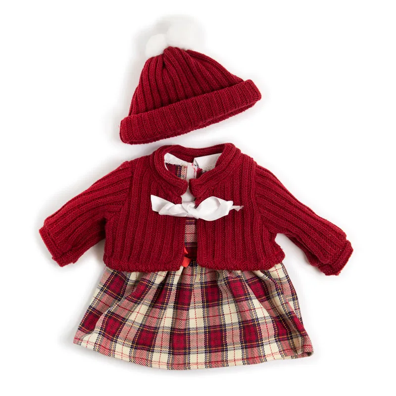 #55708 DOLL CLOTHES COLD WEATHER DRESS RED