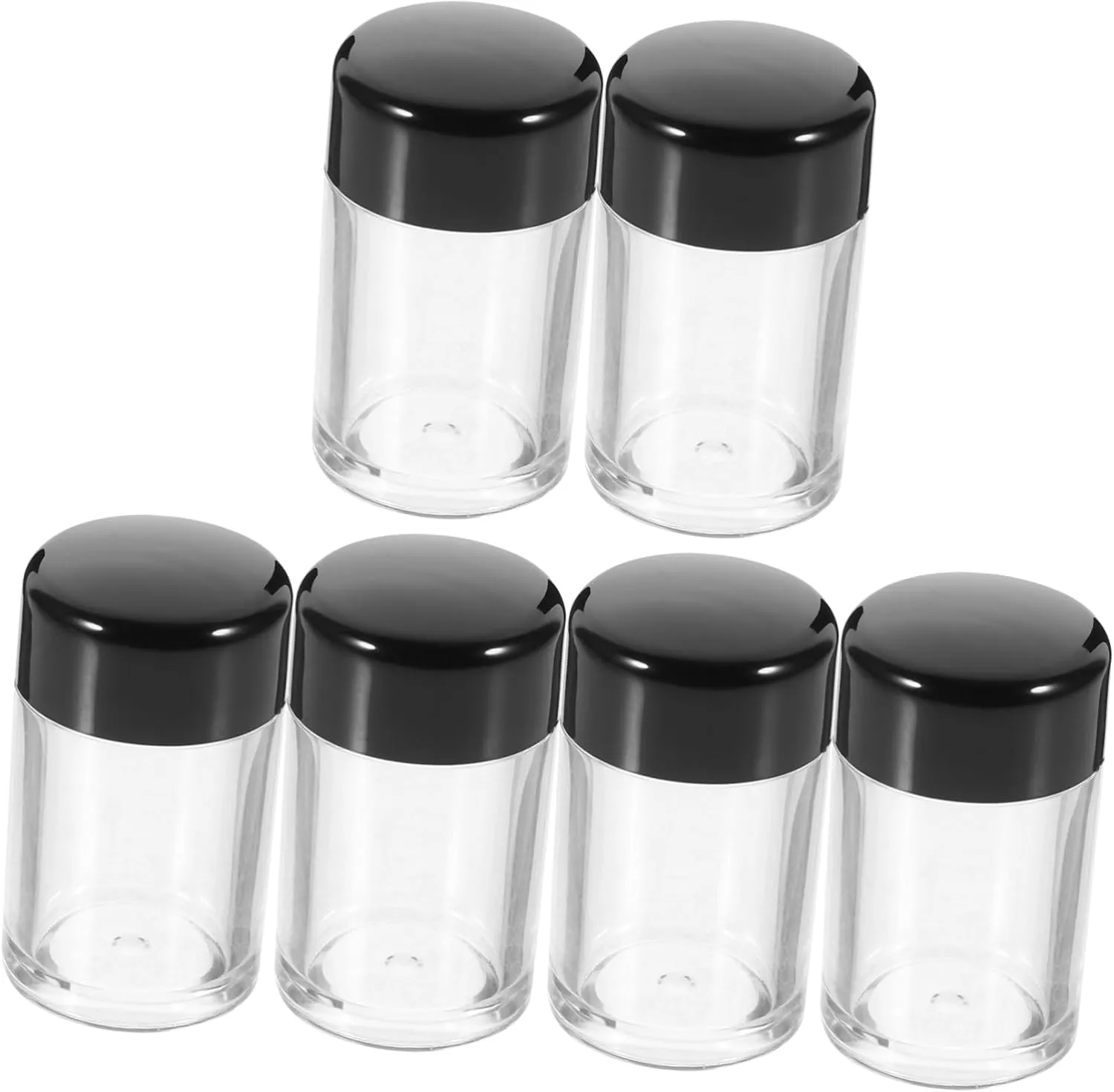6pcs Empty Powder Containers Plastic Loose Powder Makeup Storage Box Travel Accessories