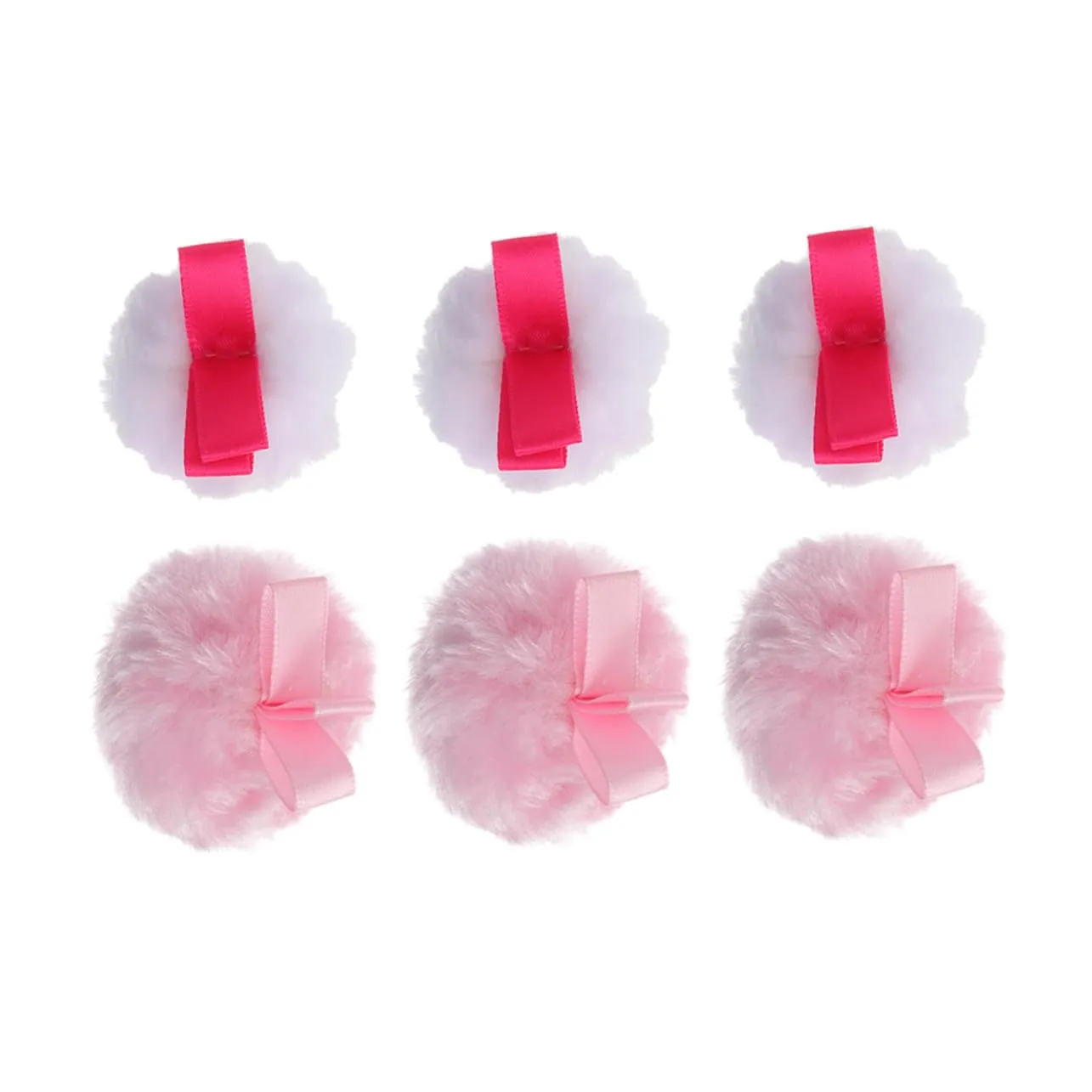 6pcs Fluffy Powder Puff Soft Makeup Applicators for Loose Powder Blush Foundation Convenient Round Shape for Smooth Application for Daily Use Gifting