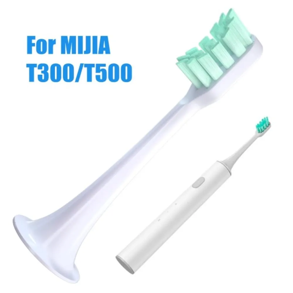 6Pcs Replacement Toothbrush Heads for Xiaomi Mijia/Mi Home T300 T500 Series Sonic Electric Brush Handles - Multiple Option (Green Medium)