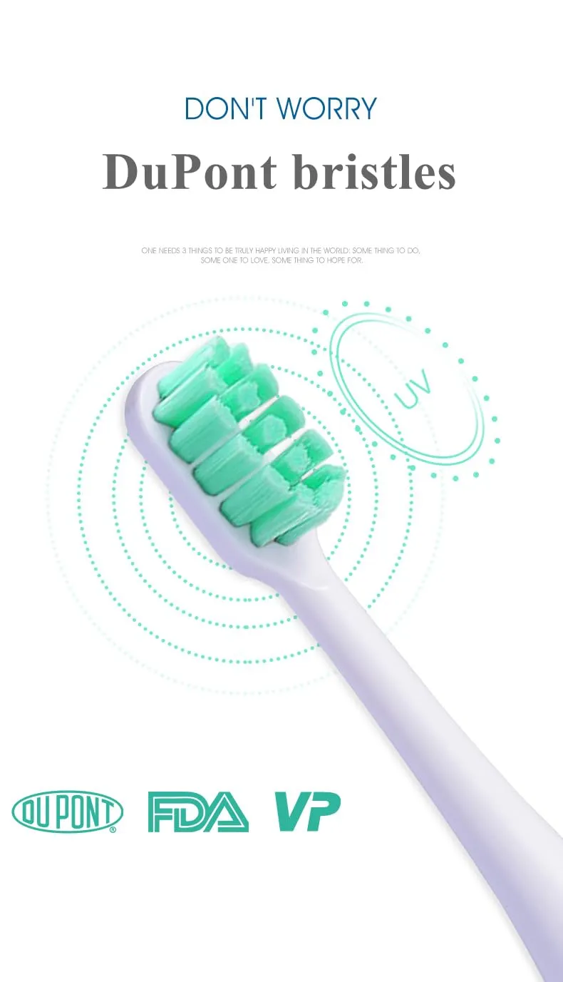 6Pcs Replacement Toothbrush Heads for Xiaomi Mijia/Mi Home T300 T500 Series Sonic Electric Brush Handles - Multiple Option (Green Medium)