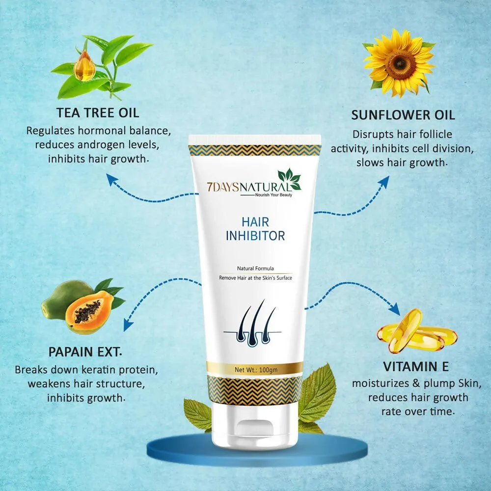 7 Days Organic Hair Inhibitor Permanent Hair Removal Cream