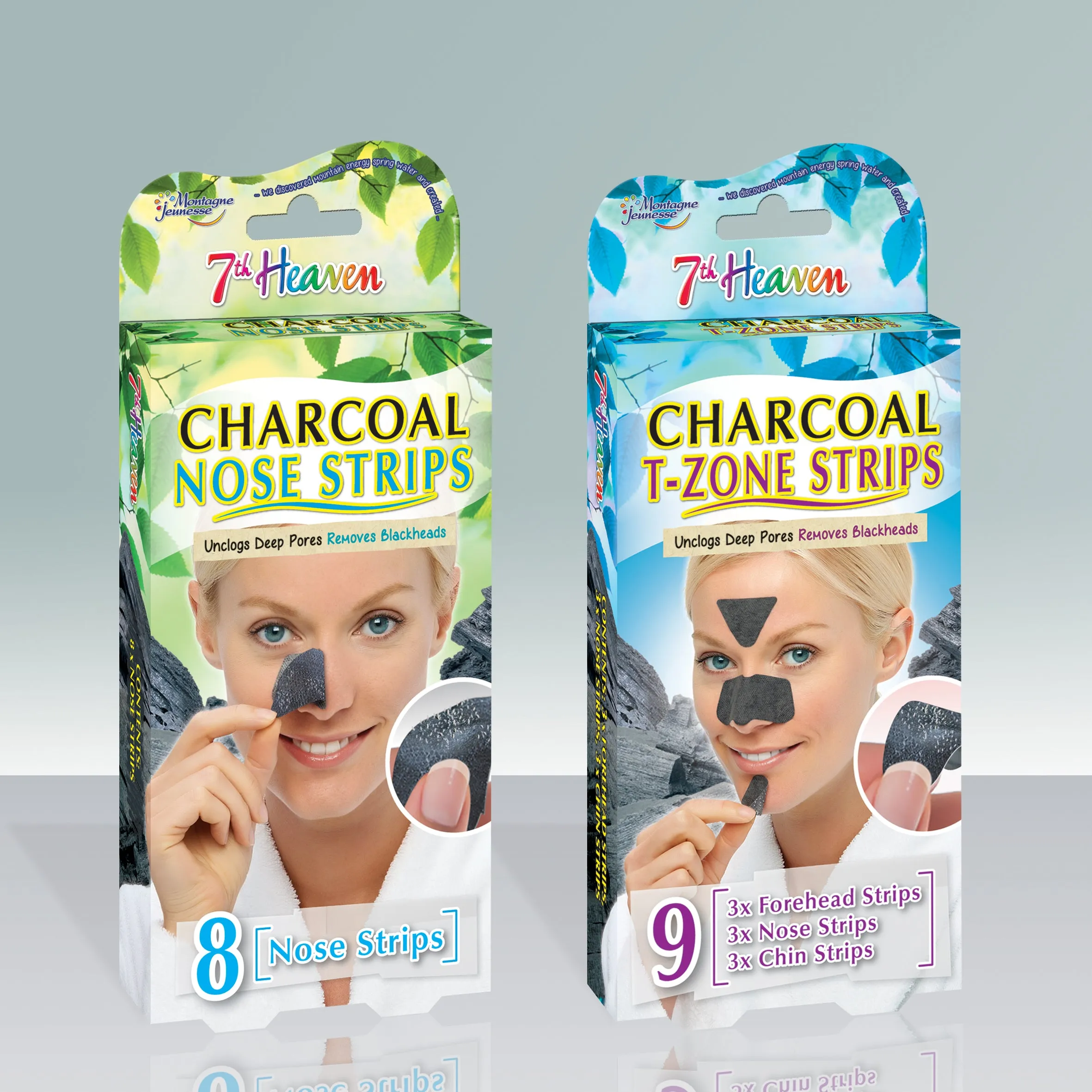 7th Heaven Women's Charcoal T-Zone Strips