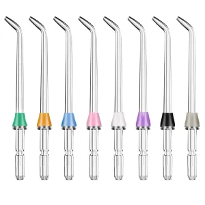 8pcs Flosser Replacement Tips for Waterpik Water Flosser, Flosser Refill Heads, Replacement Heads for Waterpik, Compatible with Waterpik Oral Irrigator and Dental Flosser