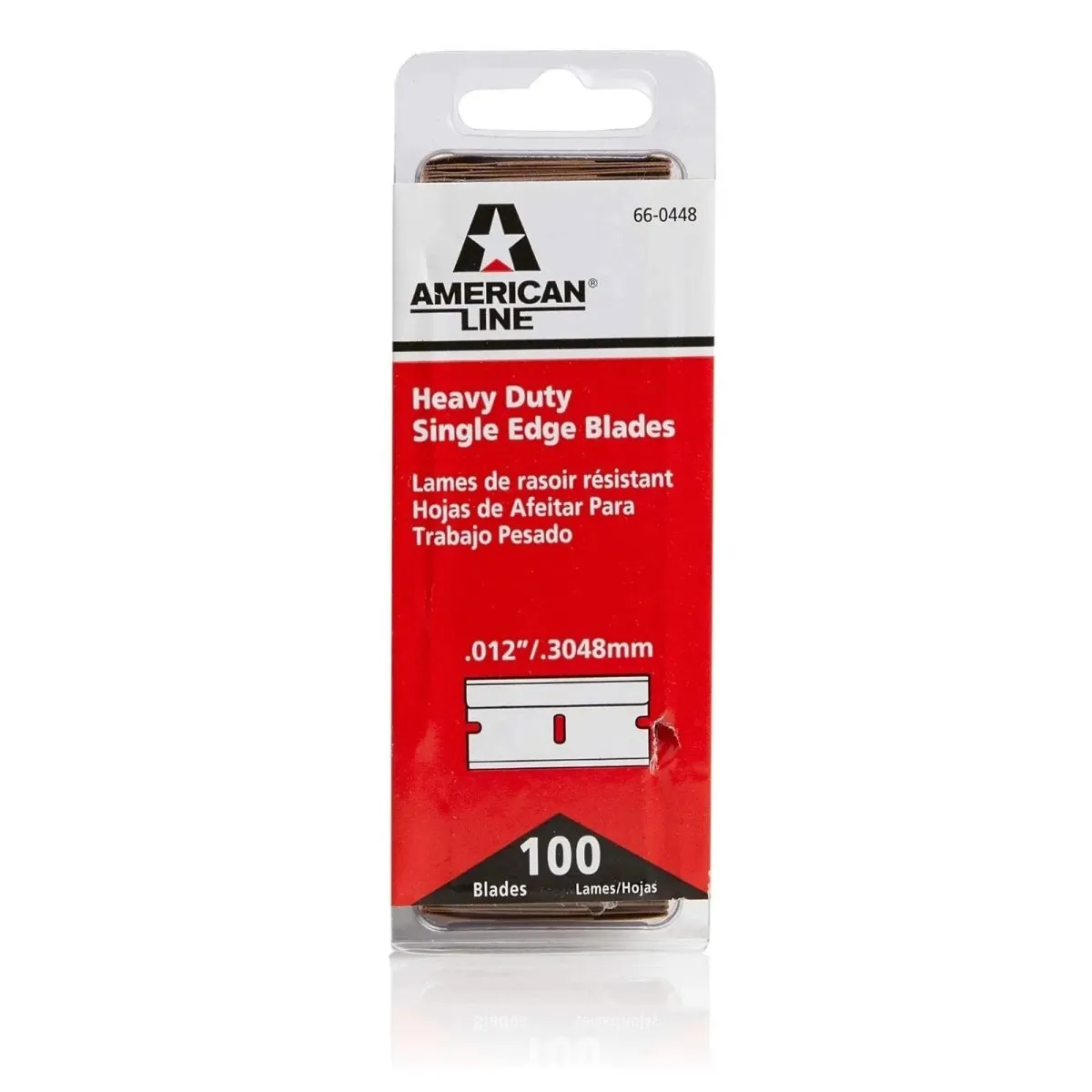 AccuTec PRO Steel Back Single Edge Razor Blade 100 Pack