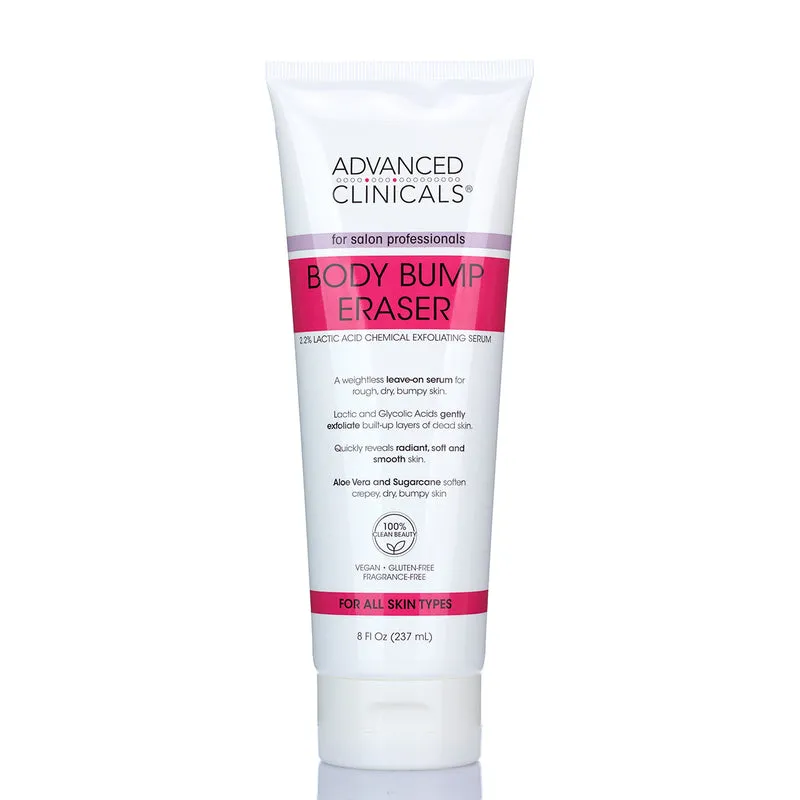 ADVANCED CLINICALS Body Bump Eraser For Salon Professionals مرطب الجسم للتخلص من الجلد الميت من ادفانسد كلينيكالز