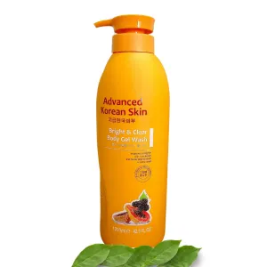 ADVANCED KOREAN SKIN BRIGHT AND CLEAR PAPAYA & MULBERRY BODY GEL WASH- 1200ML