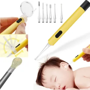 AGGICE Ear Wax Picker, Lemon Yellow Ear Wax Removal,Ear Wax Cleaner Kit for Audlts and Kids,Earwax Remover Kit with 360 Spiral Massage Ear Pick