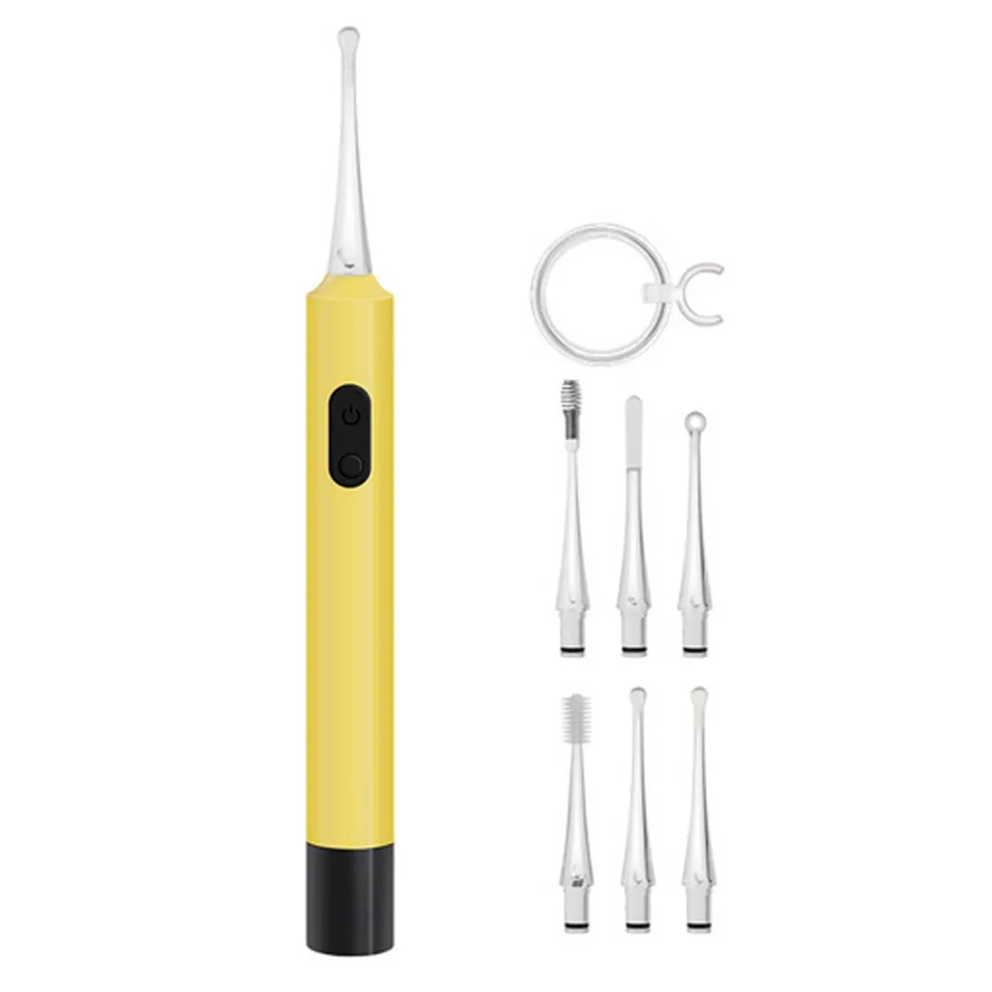 AGGICE Ear Wax Picker, Lemon Yellow Ear Wax Removal,Ear Wax Cleaner Kit for Audlts and Kids,Earwax Remover Kit with 360 Spiral Massage Ear Pick