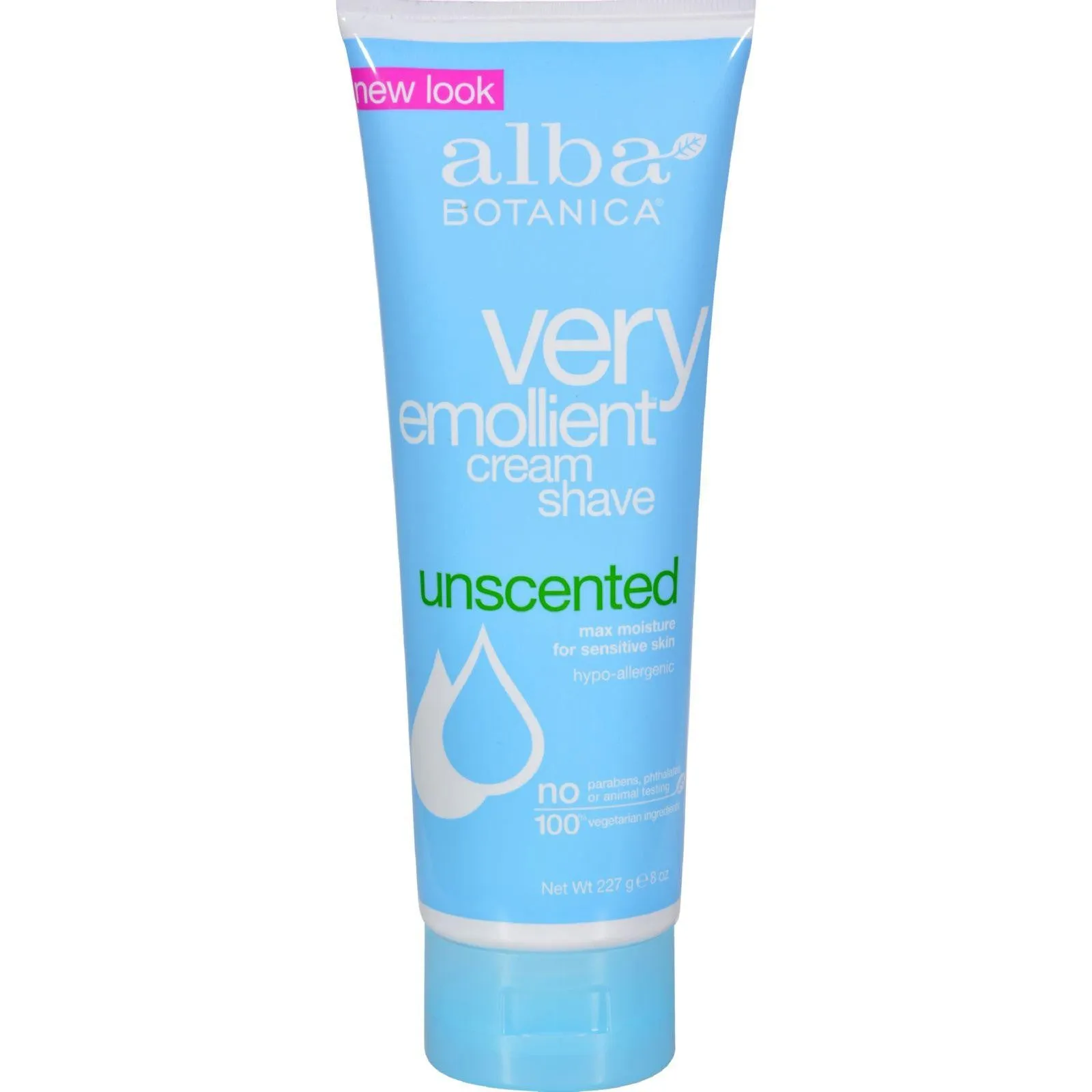 Alba Botanica Very Emollient Natural Moisturizing Cream Shave Unscented - 8 Fl Oz